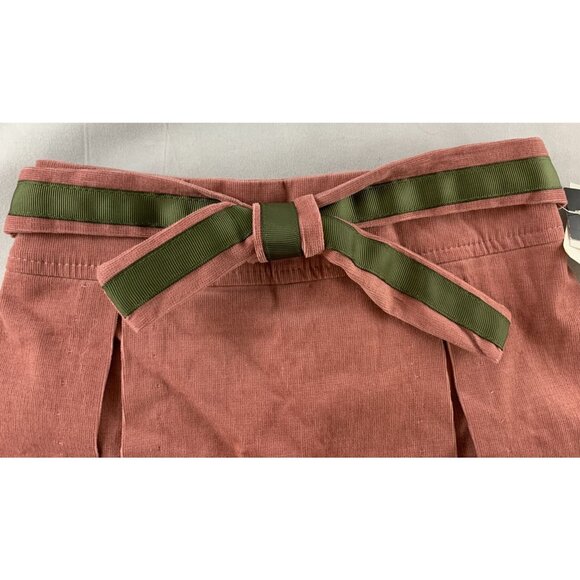 Amy Byer Girls 6X Pink Stretch Corduroy Skort With Green Belt Detail Pull On NEW - Picture 4 of 11